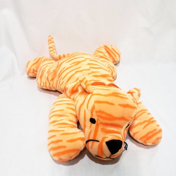 Ty Pillow Pals Purr Orange Stripes Tabby Tiger Cat Plush Stuffed Animal 14" 1996 - Picture 8 of 8
